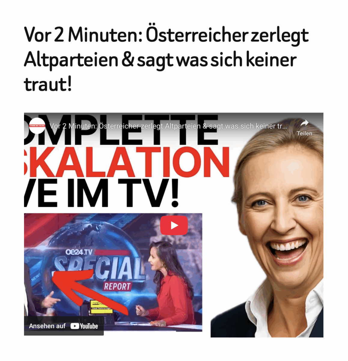Vor 2 Minuten: Österreicher zerlegt Altparteien & sagt was sich keiner traut! 