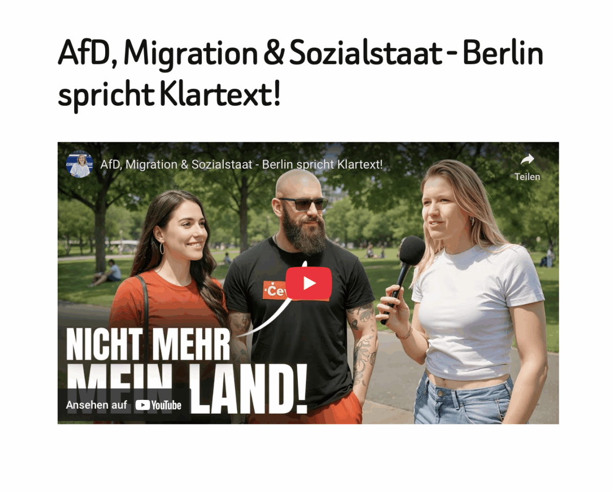 AfD, Migration & Sozialstaat – Berlin spricht Klartext!