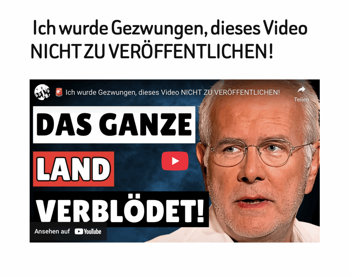  Ich wurde Gezwungen, dieses Video NICHT ZU VERÖFFENTLICHEN!