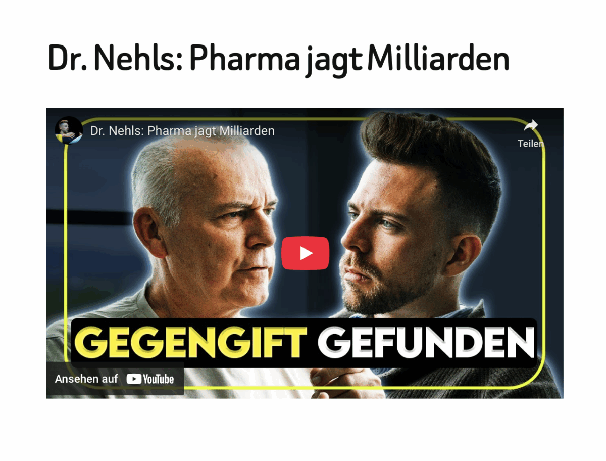 Dr. Nehls: Pharma jagt Milliarden