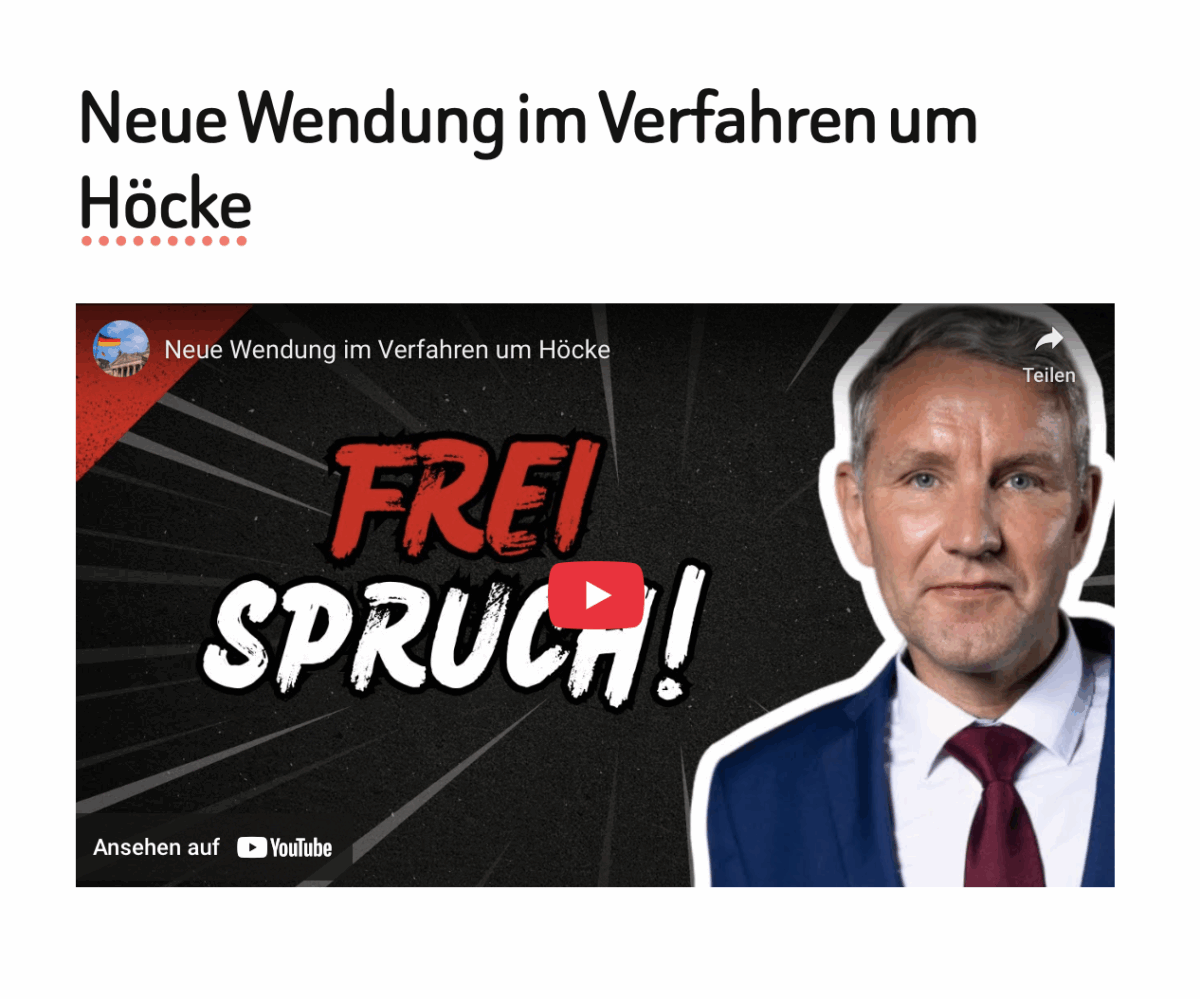 Neue Wendung im Verfahren um Höcke