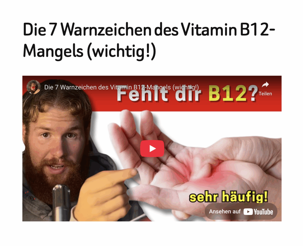 Die 7 Warnzeichen des Vitamin B12-Mangels (wichtig!)