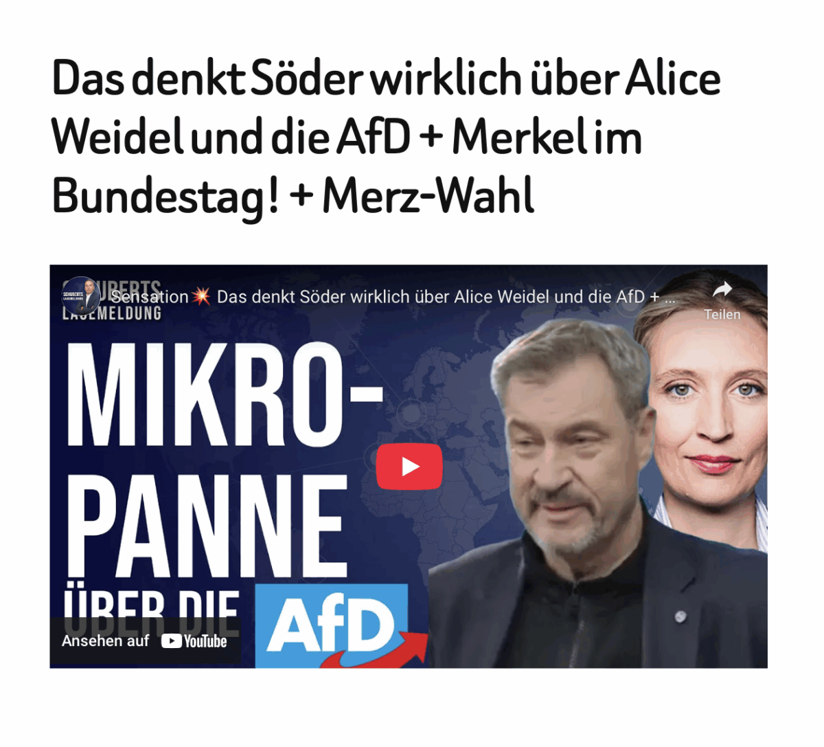 Das denkt Söder wirklich über Alice Weidel und die AfD + Merkel im Bundestag! + Merz-Wahl