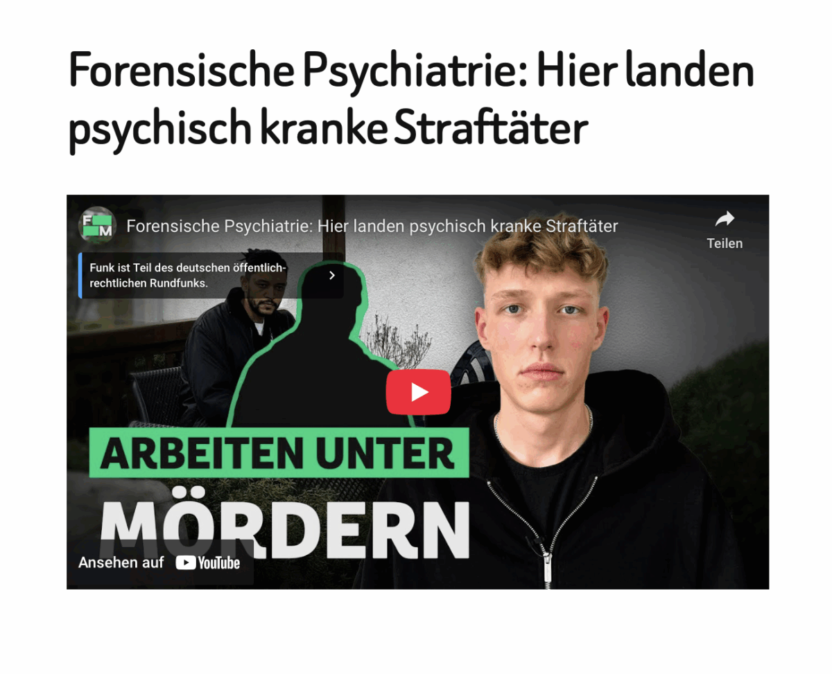 Forensische Psychiatrie: Hier landen psychisch kranke Straftäter