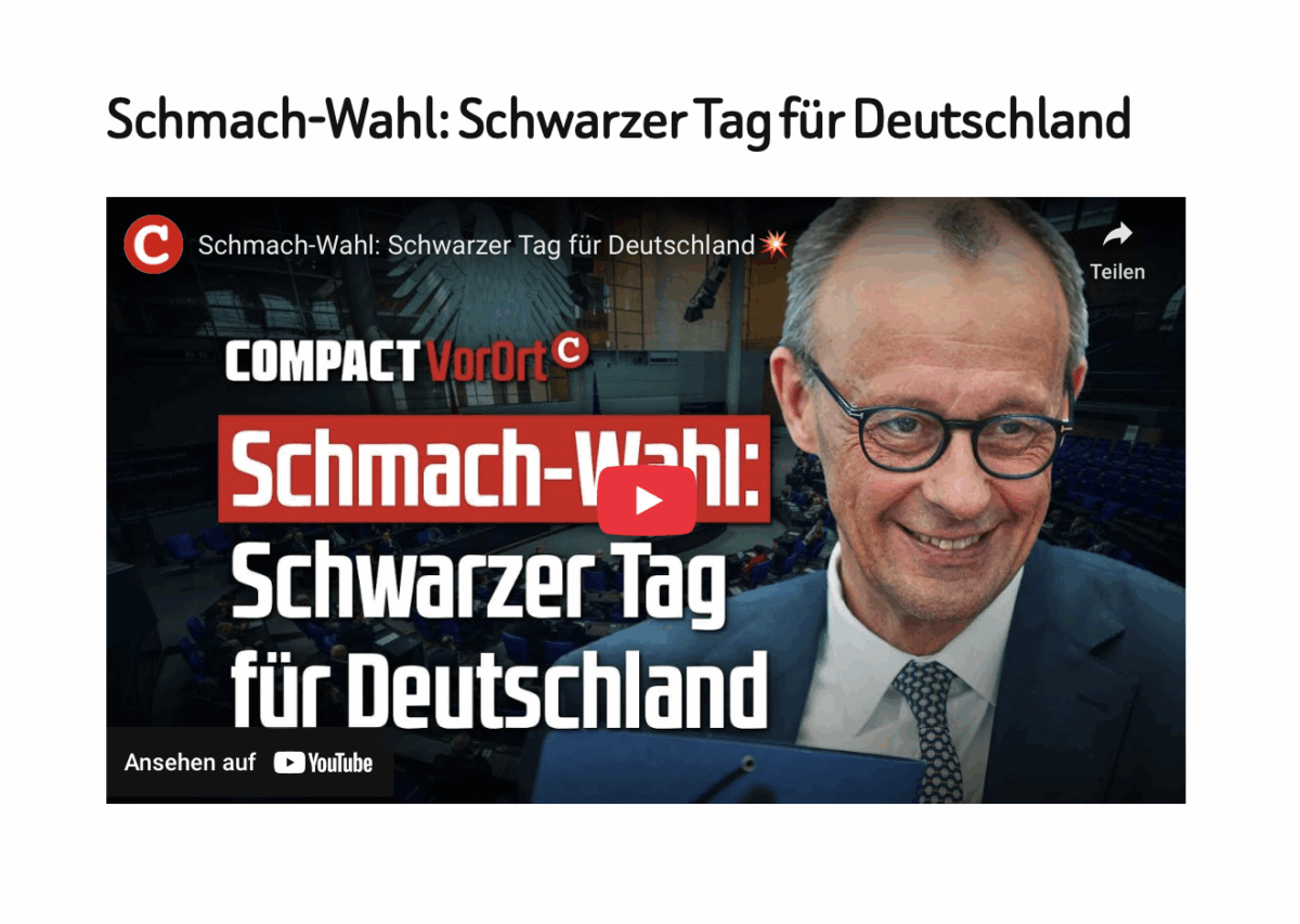 Schmach-Wahl: Schwarzer Tag für Deutschland