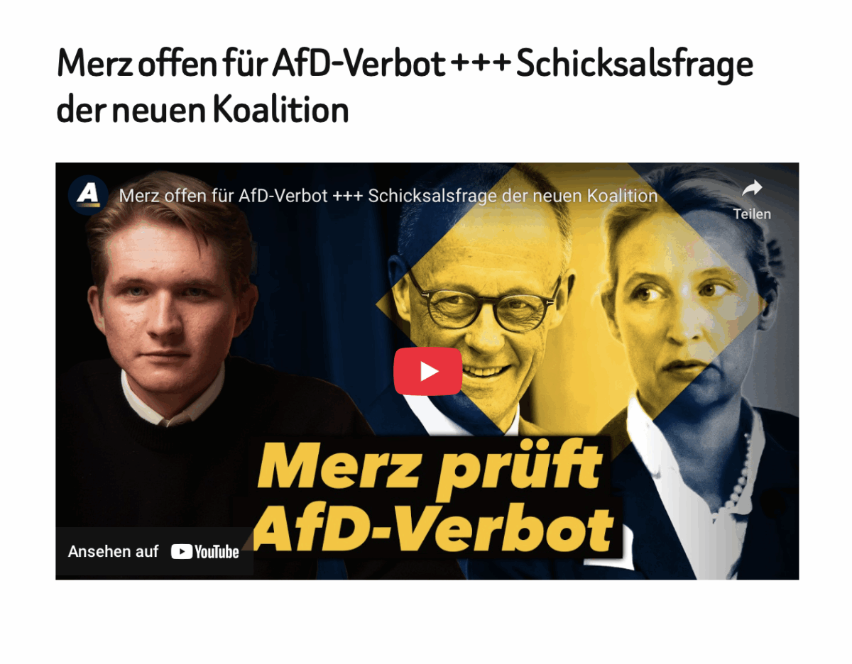 Merz offen für AfD-Verbot +++ Schicksalsfrage der neuen Koalition