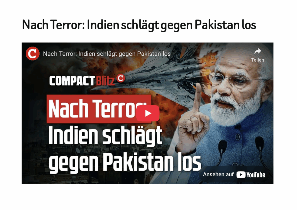 Nach Terror: Indien schlägt gegen Pakistan los