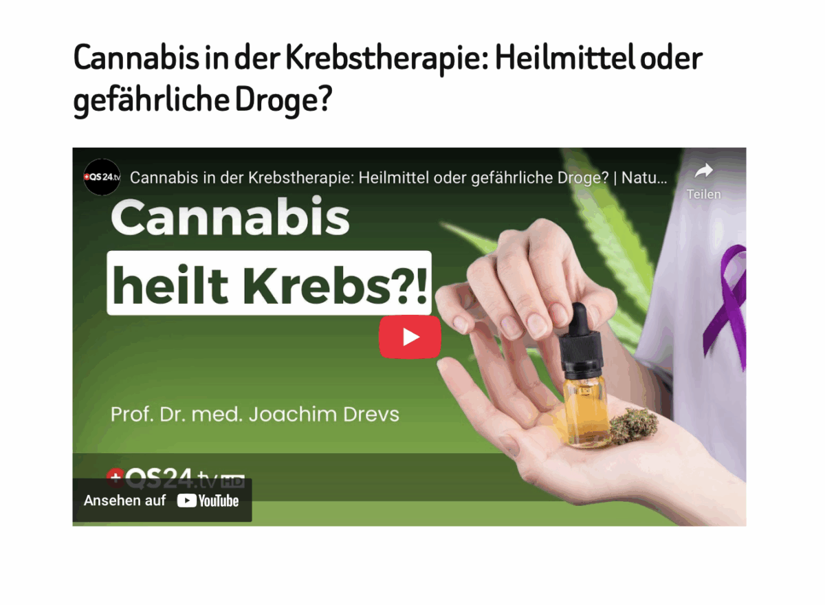 Cannabis in der Krebstherapie: Heilmittel oder gefährliche Droge? 