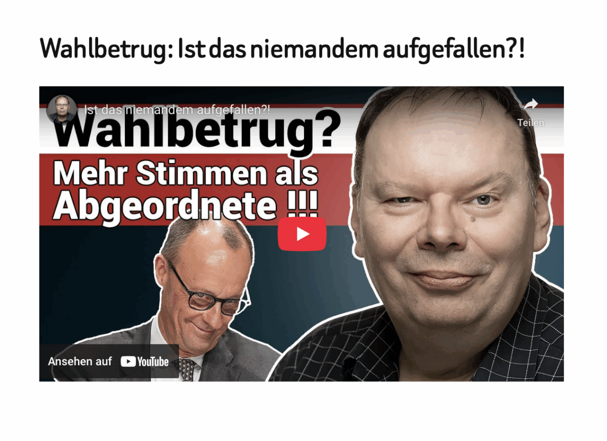 Wahlbetrug: Ist das niemandem aufgefallen?!