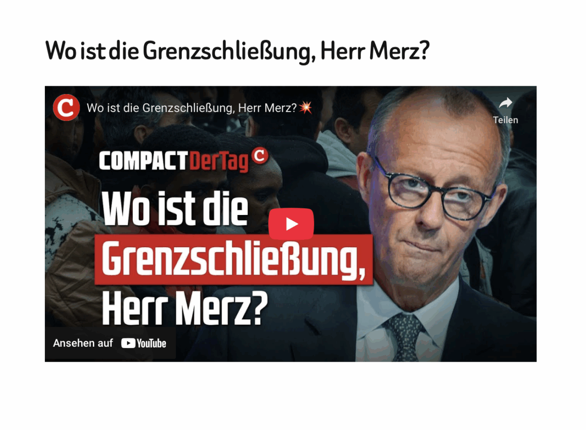 Wo ist die Grenzschließung, Herr Merz?