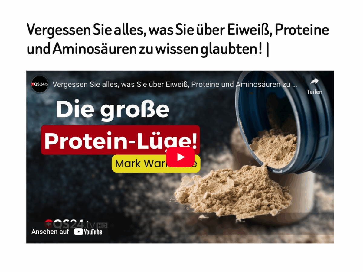 Vergessen Sie alles, was Sie über Eiweiß, Proteine und Aminosäuren zu wissen glaubten! |