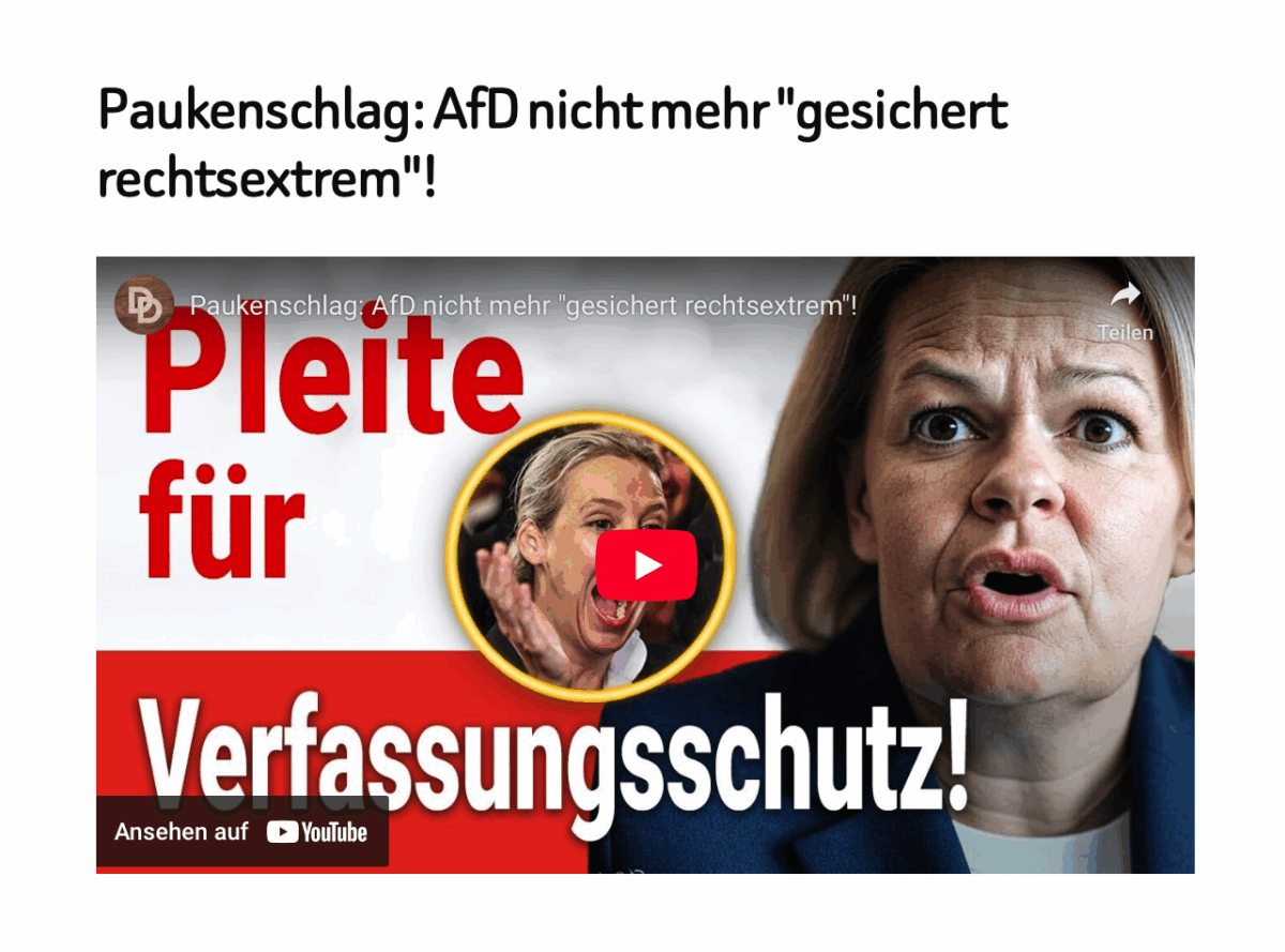 Paukenschlag: AfD nicht mehr „gesichert rechtsextrem“!