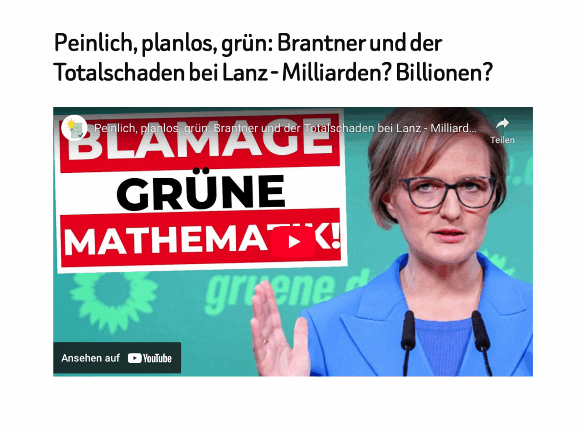 Peinlich, planlos, grün: Brantner und der Totalschaden bei Lanz – Milliarden? Billionen?