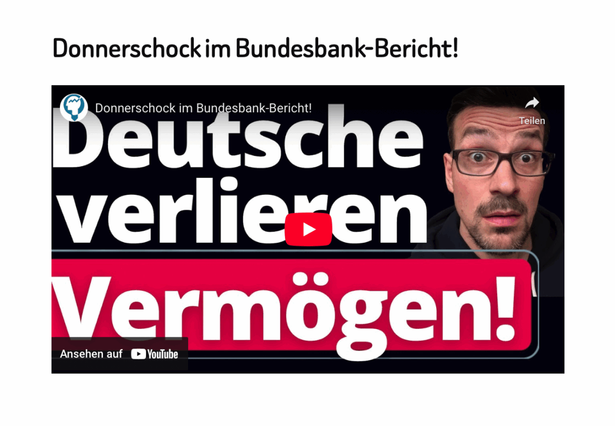 Donnerschock im Bundesbank-Bericht!