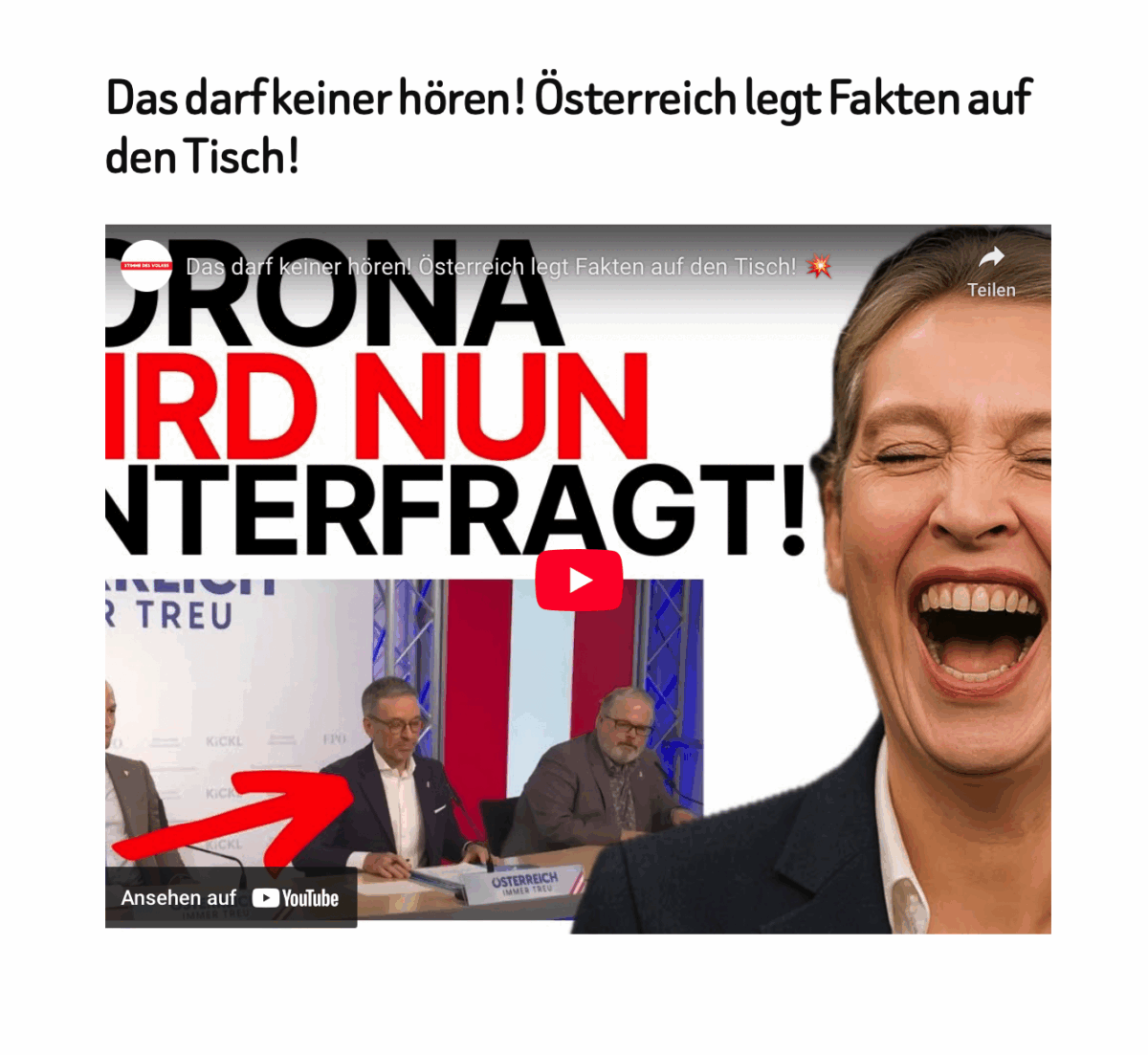 Das darf keiner hören! Österreich legt Fakten auf den Tisch! 