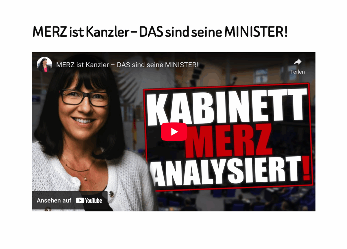 MERZ ist Kanzler – DAS sind seine MINISTER!