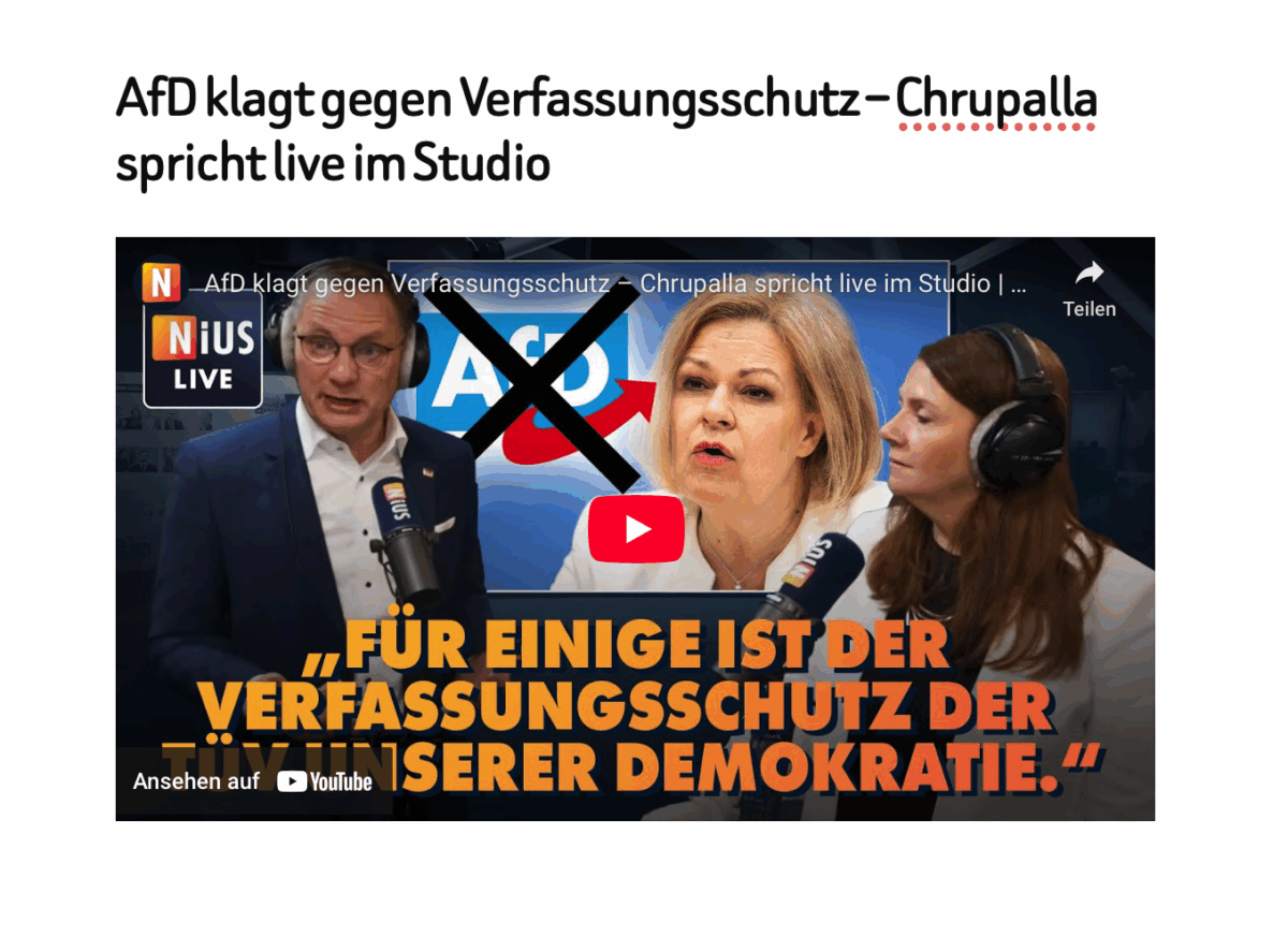AfD klagt gegen Verfassungsschutz – Chrupalla spricht live im Studio 