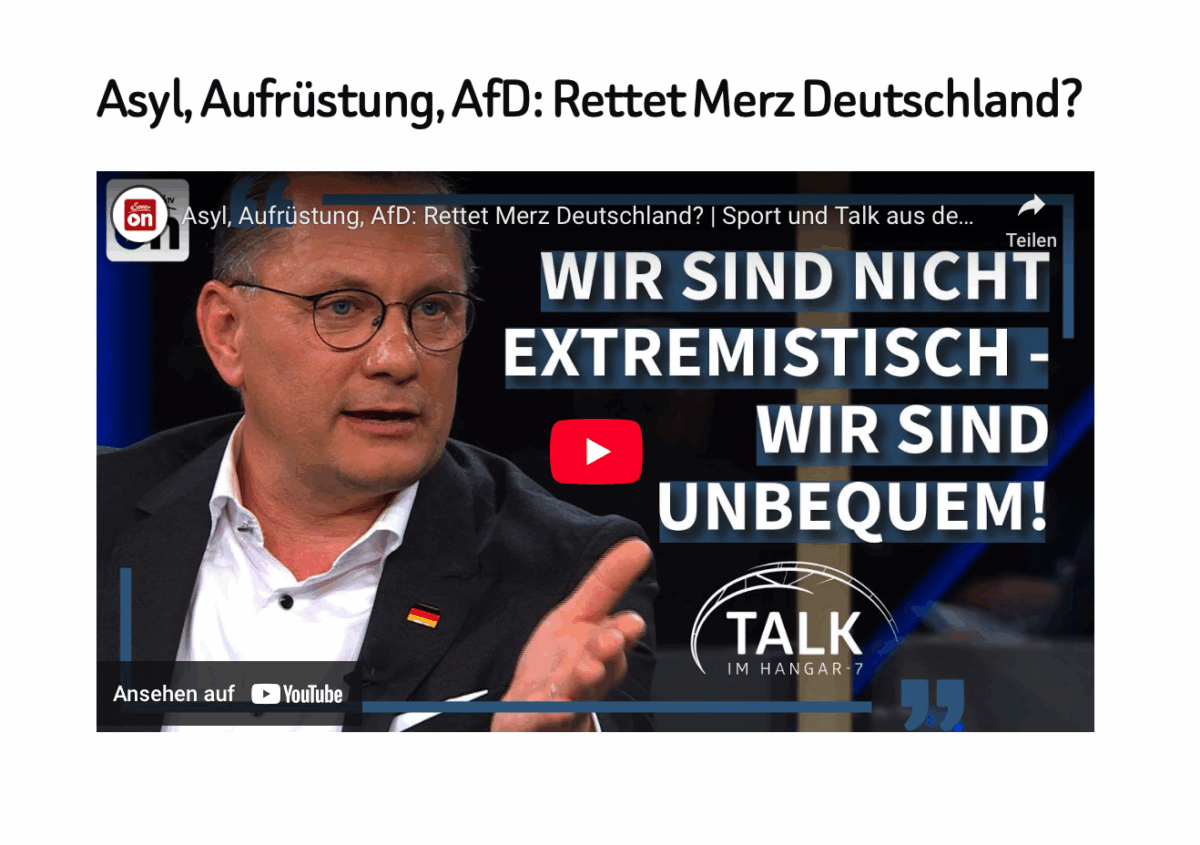 Asyl, Aufrüstung, AfD: Rettet Merz Deutschland? 