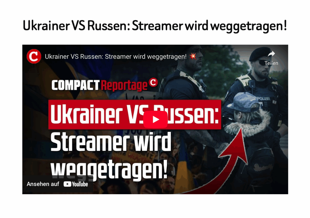 Ukrainer VS Russen: Streamer wird weggetragen! 