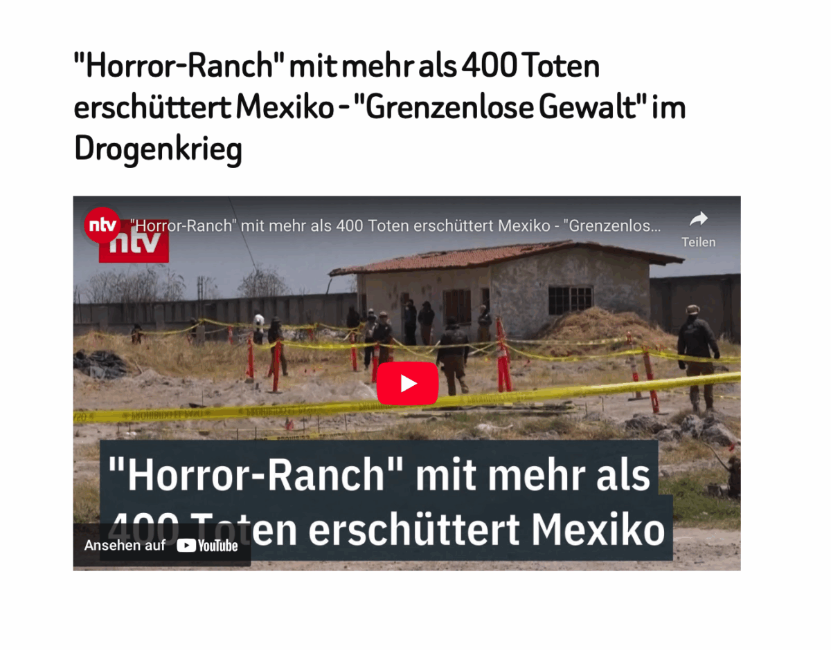 „Horror-Ranch“ mit mehr als 400 Toten erschüttert Mexiko – „Grenzenlose Gewalt“ im Drogenkrieg