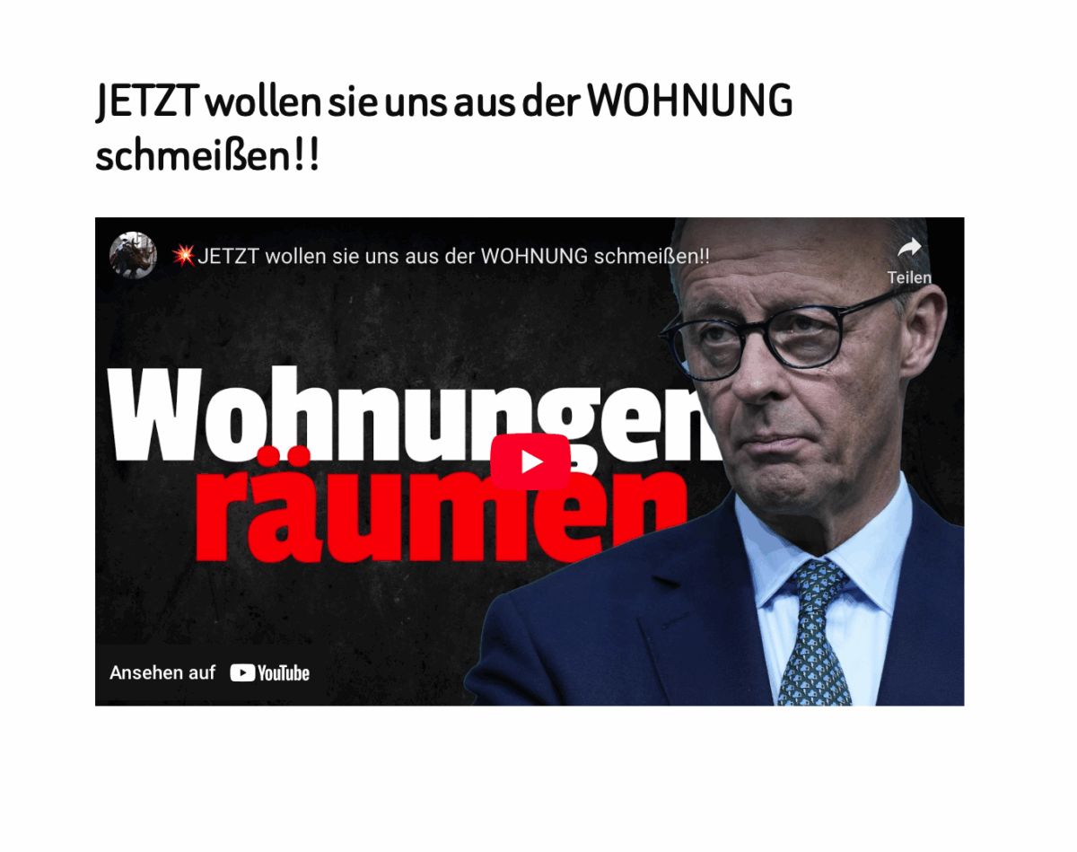 JETZT wollen sie uns aus der WOHNUNG schmeißen!!