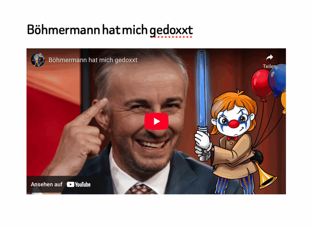 Böhmermann hat mich gedoxxt