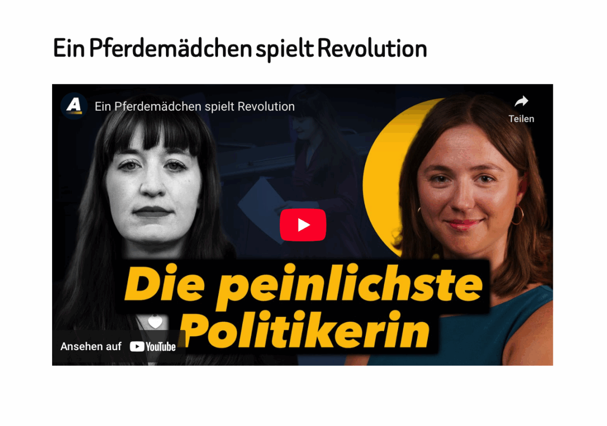 Ein Pferdemädchen spielt Revolution