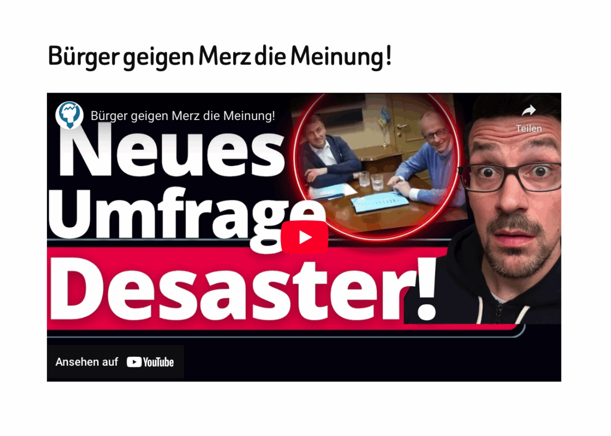 Bürger geigen Merz die Meinung!