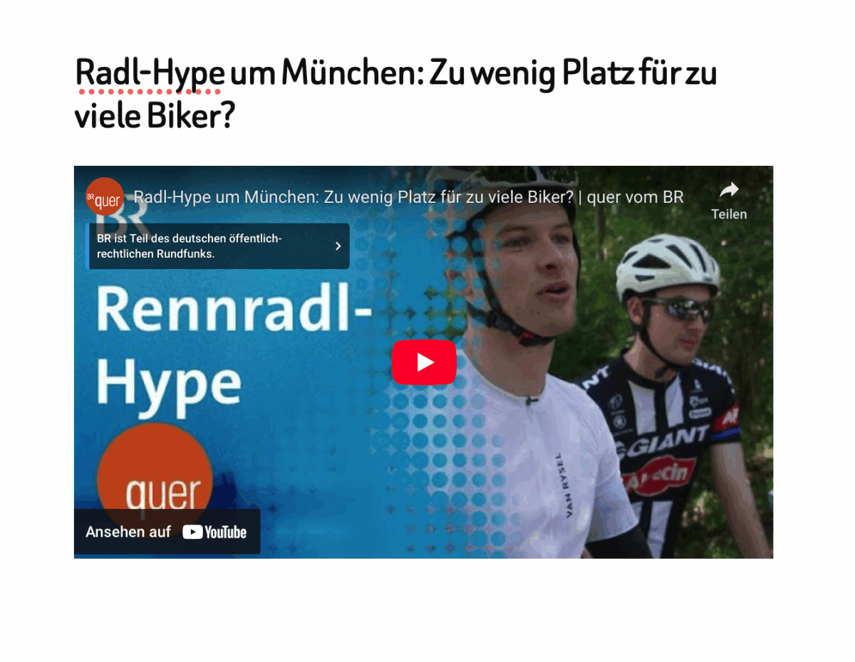 Radl-Hype um München: Zu wenig Platz für zu viele Biker? 
