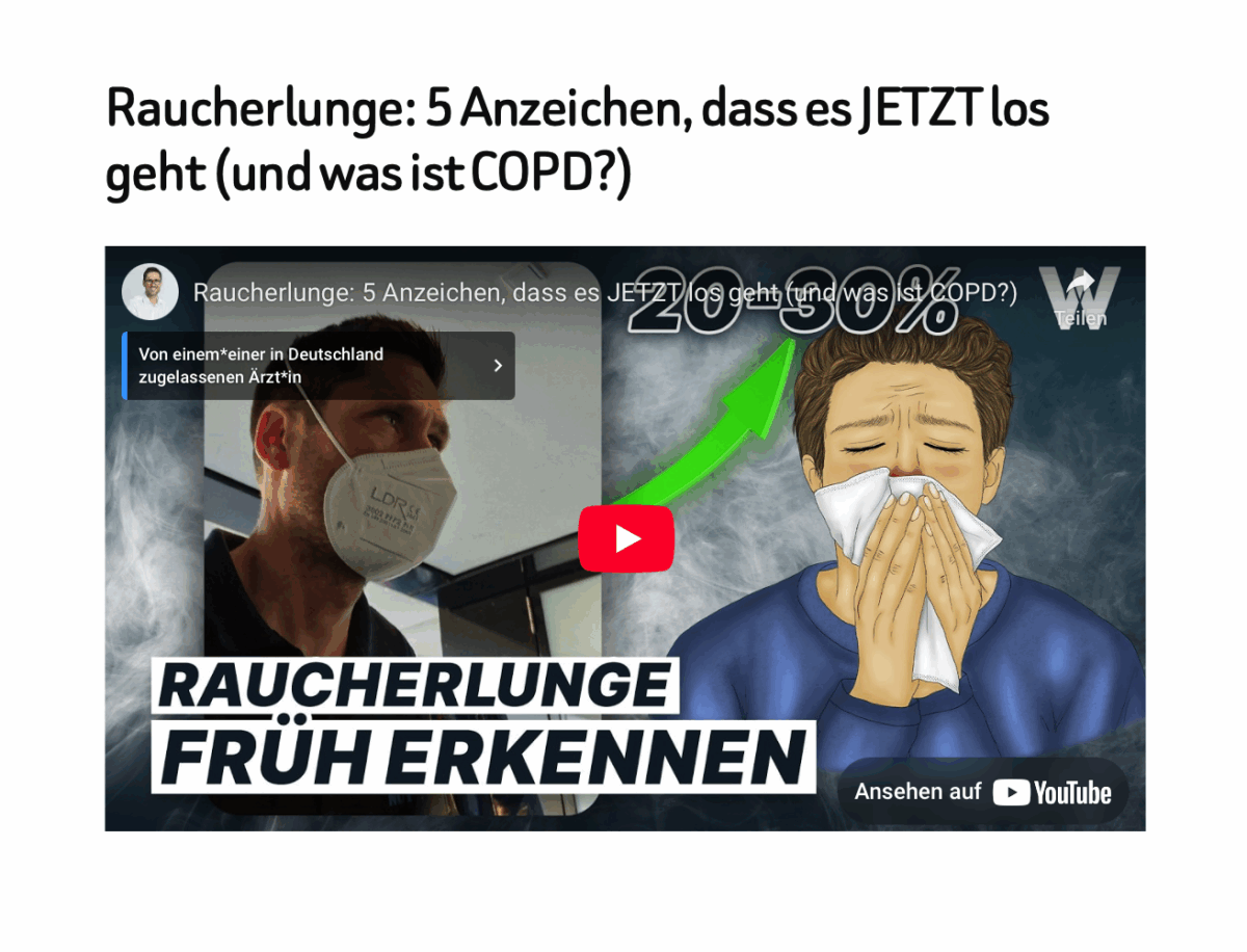 Raucherlunge: 5 Anzeichen, dass es JETZT los geht (und was ist COPD?)