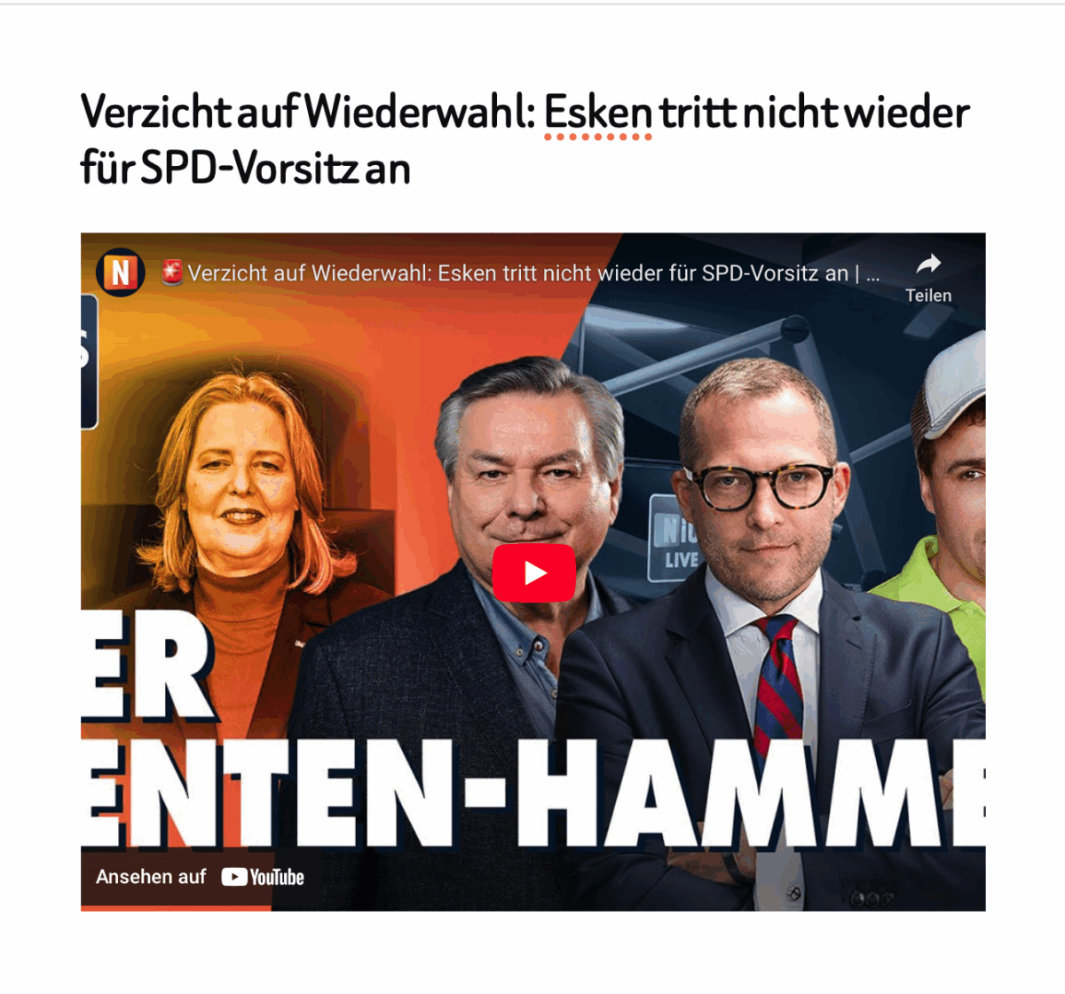 Verzicht auf Wiederwahl: Esken tritt nicht wieder für SPD-Vorsitz an 