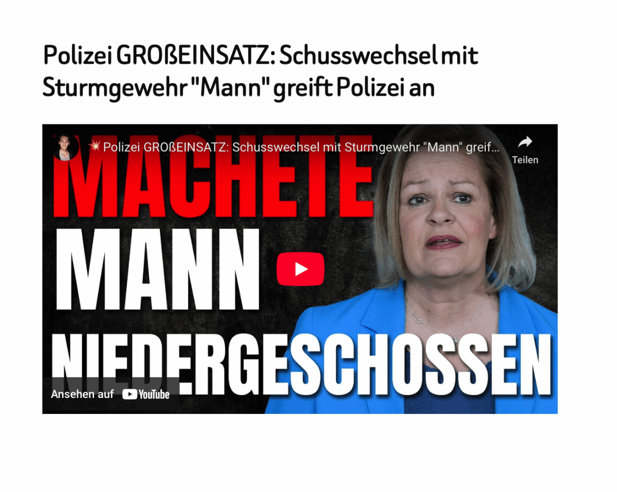 Polizei GROßEINSATZ: Schusswechsel mit Sturmgewehr „Mann“ greift Polizei an