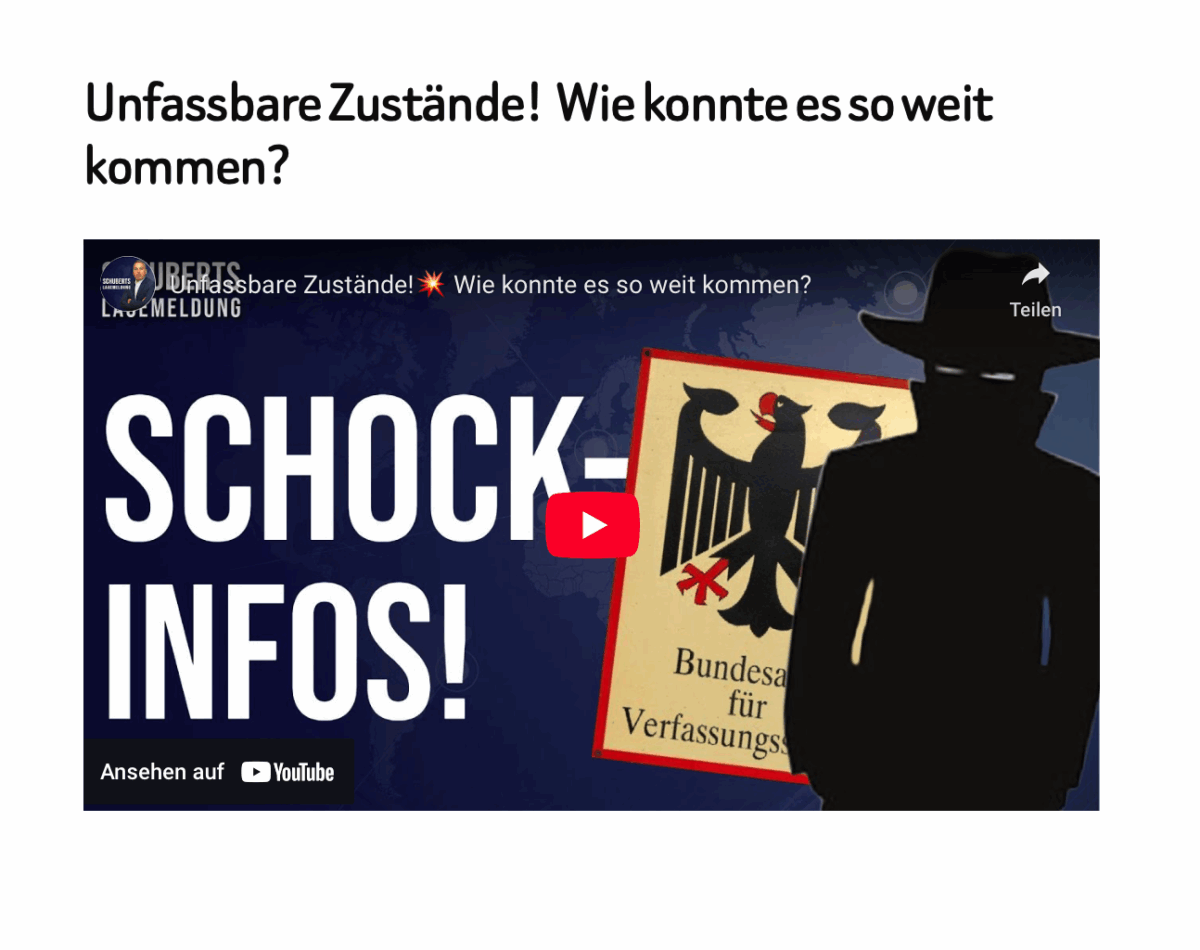 Unfassbare Zustände!  Wie konnte es so weit kommen?