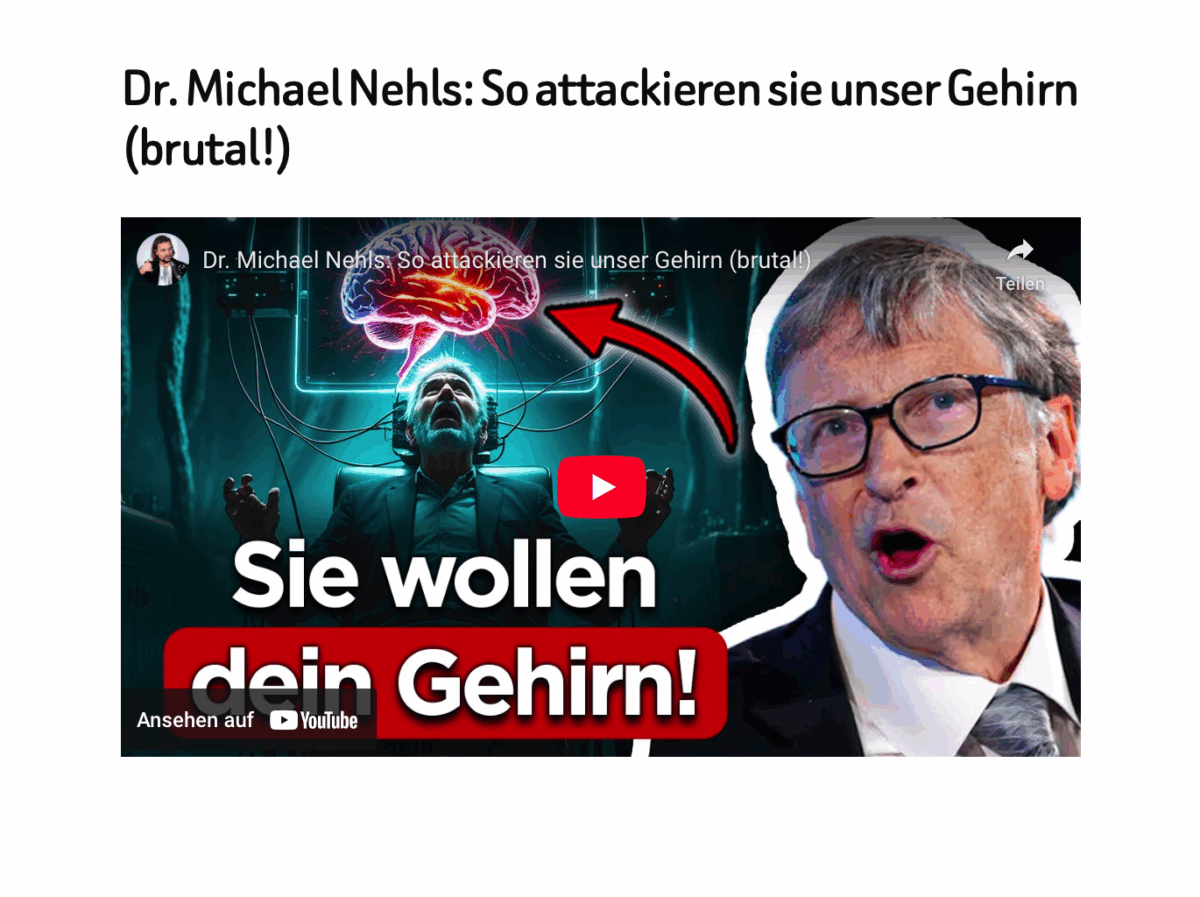 Dr. Michael Nehls: So attackieren sie unser Gehirn (brutal!)