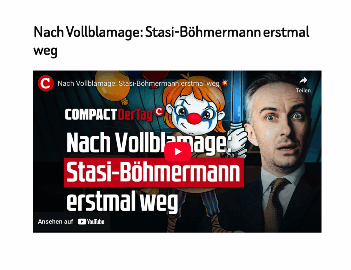 Nach Vollblamage: Stasi-Böhmermann erstmal weg