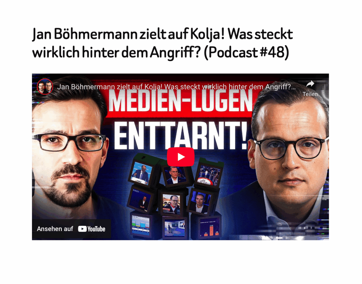 Jan Böhmermann zielt auf Kolja! Was steckt wirklich hinter dem Angriff? (Podcast #48)