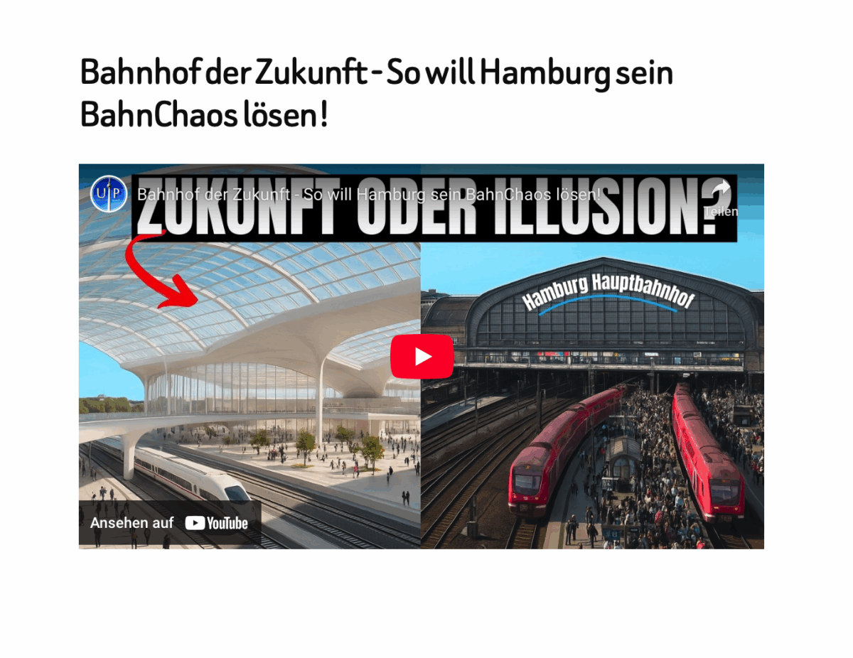 Bahnhof der Zukunft – So will Hamburg sein BahnChaos lösen!