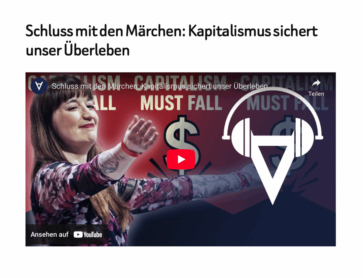 Schluss mit den Märchen: Kapitalismus sichert unser Überleben