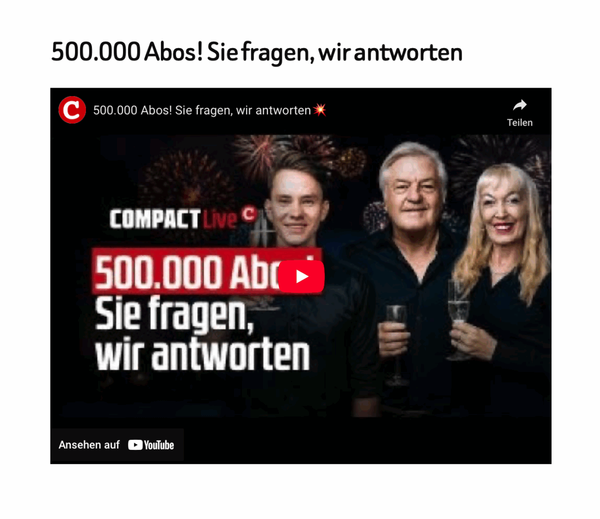 500.000 Abos! Sie fragen, wir antworten