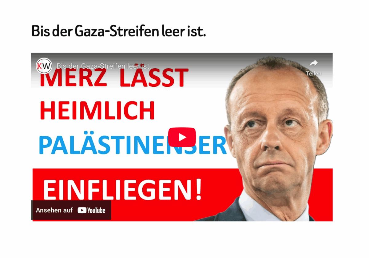 Bis der Gaza-Streifen leer ist.