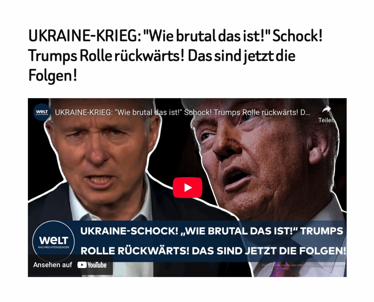 UKRAINE-KRIEG: „Wie brutal das ist!“ Schock! Trumps Rolle rückwärts! Das sind jetzt die Folgen!