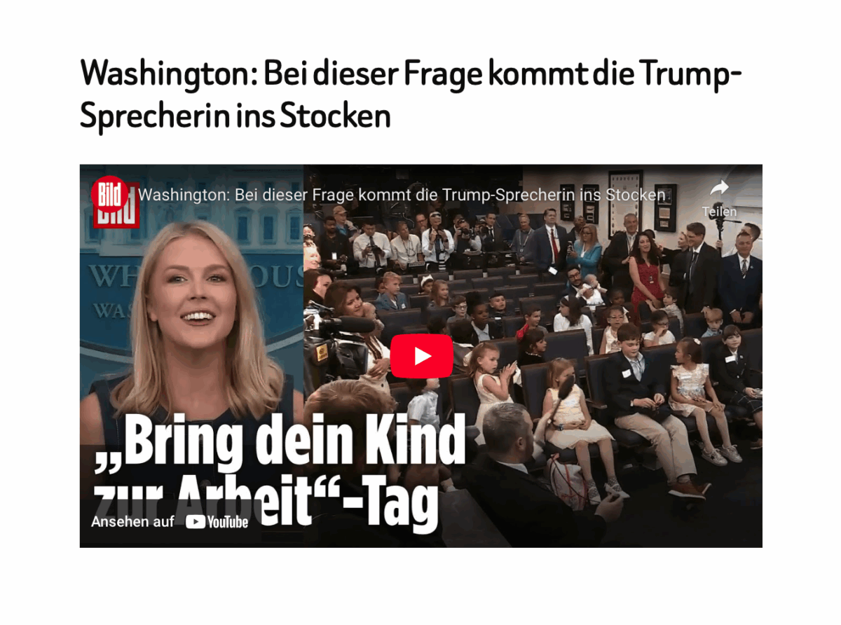 Washington: Bei dieser Frage kommt die Trump-Sprecherin ins Stocken
