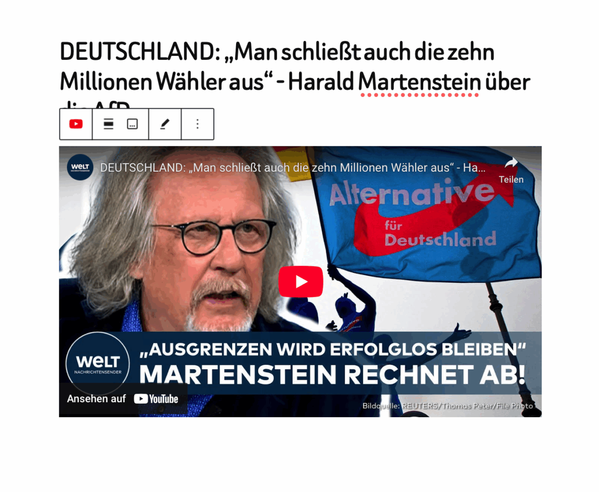 DEUTSCHLAND: „Man schließt auch die zehn Millionen Wähler aus“ – Harald Martenstein über die AfD