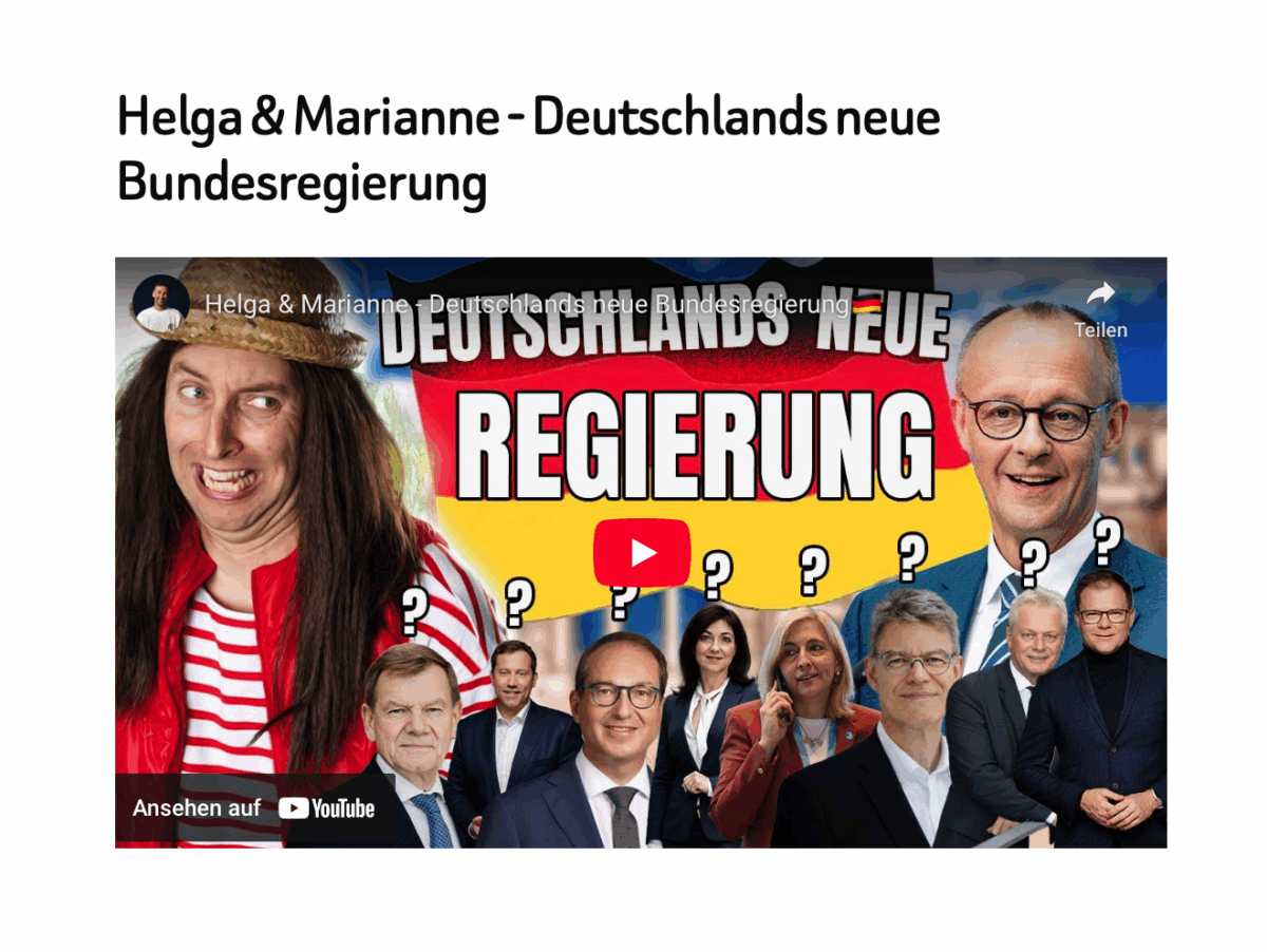 Helga & Marianne – Deutschlands neue Bundesregierung