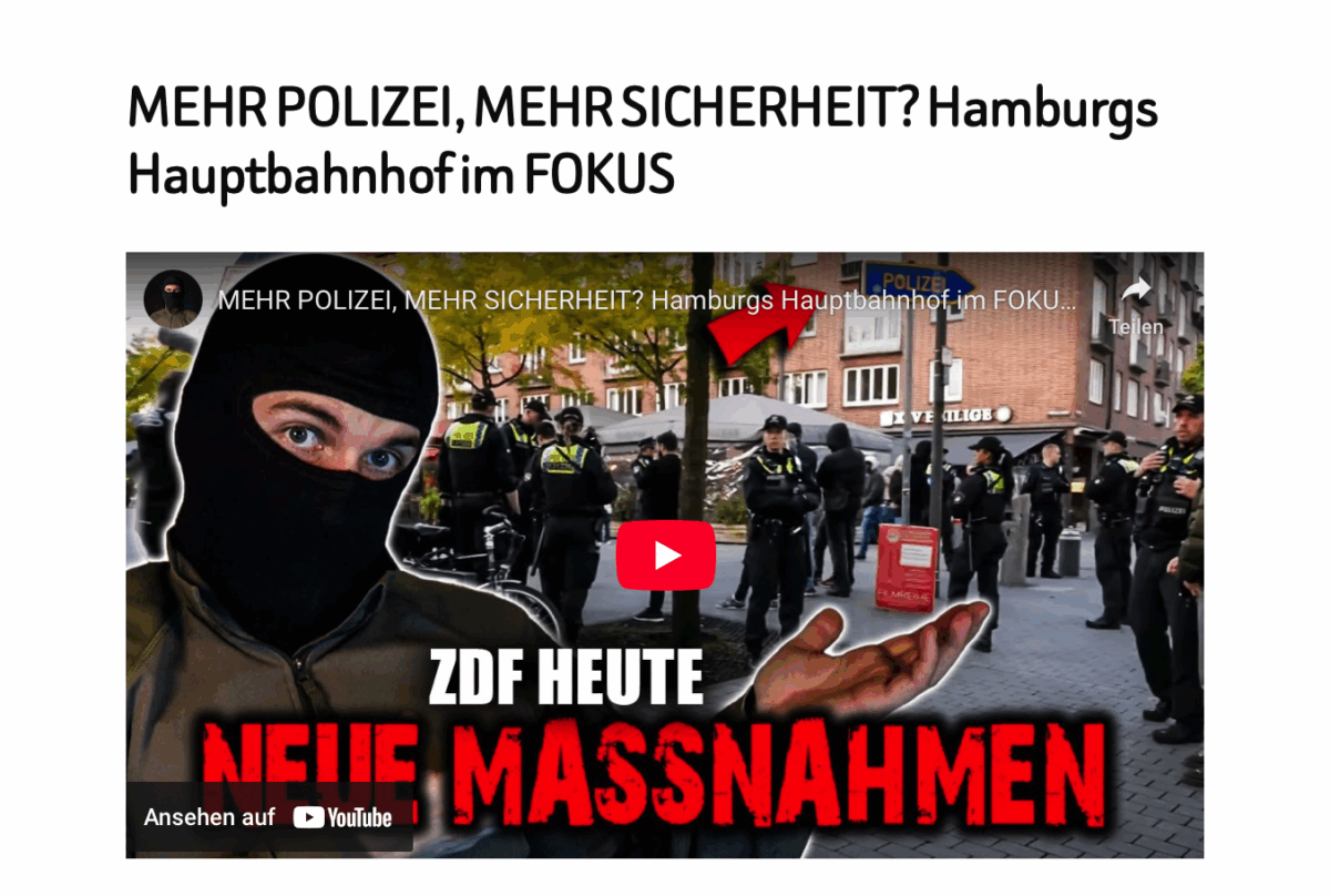 MEHR POLIZEI, MEHR SICHERHEIT? Hamburgs Hauptbahnhof im FOKUS