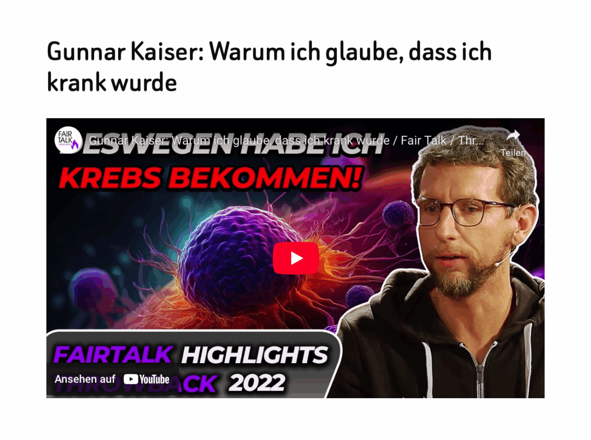Gunnar Kaiser: Warum ich glaube, dass ich krank wurde 