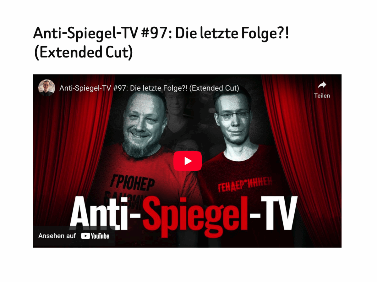 Anti-Spiegel-TV #97: Die letzte Folge?! (Extended Cut)