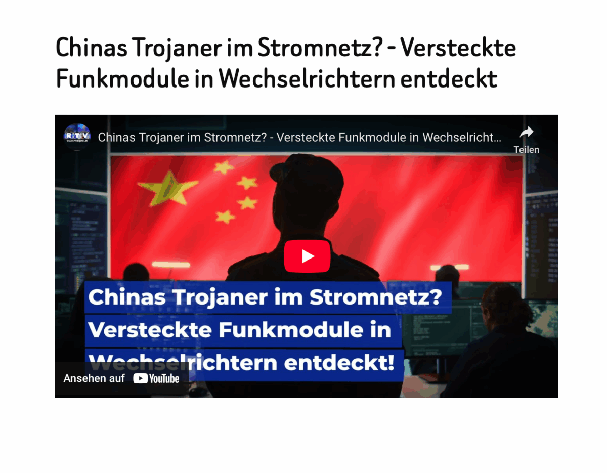 Chinas Trojaner im Stromnetz? – Versteckte Funkmodule in Wechselrichtern entdeckt
