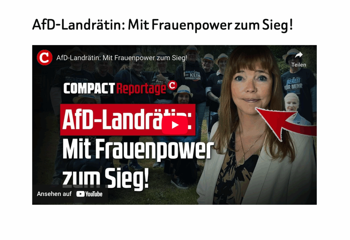AfD-Landrätin: Mit Frauenpower zum Sieg!