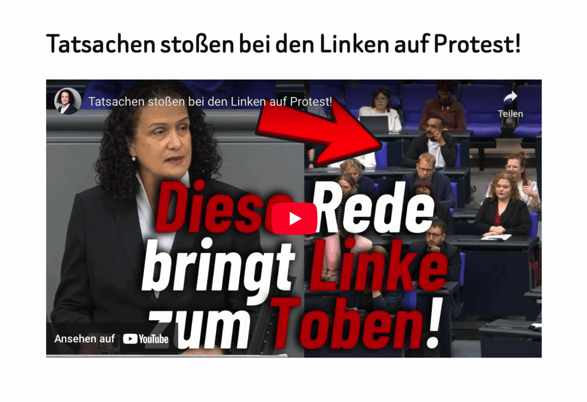 Tatsachen stoßen bei den Linken auf Protest!